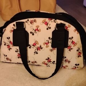 Disney Mickey Mouse Black and Cream Travel Bag